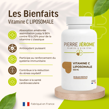 Vitamine C liposomale 1000 mg : 90 gélules végétales